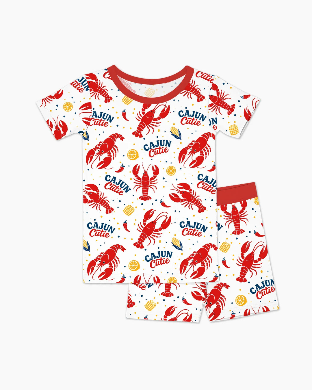 Template Zweiteiliges Pyjama-Set mit kurzen Ärmeln und Shorts