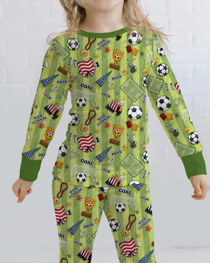 Conjunto de pijama de dos piezas de bambú de manga larga