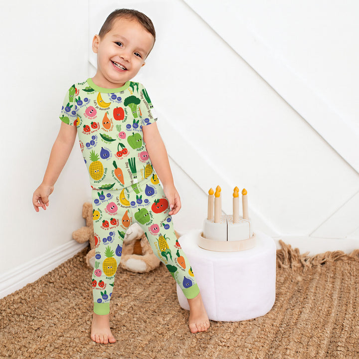 Little Veggie Garden Two Piece Short Sleeve Pajama Set