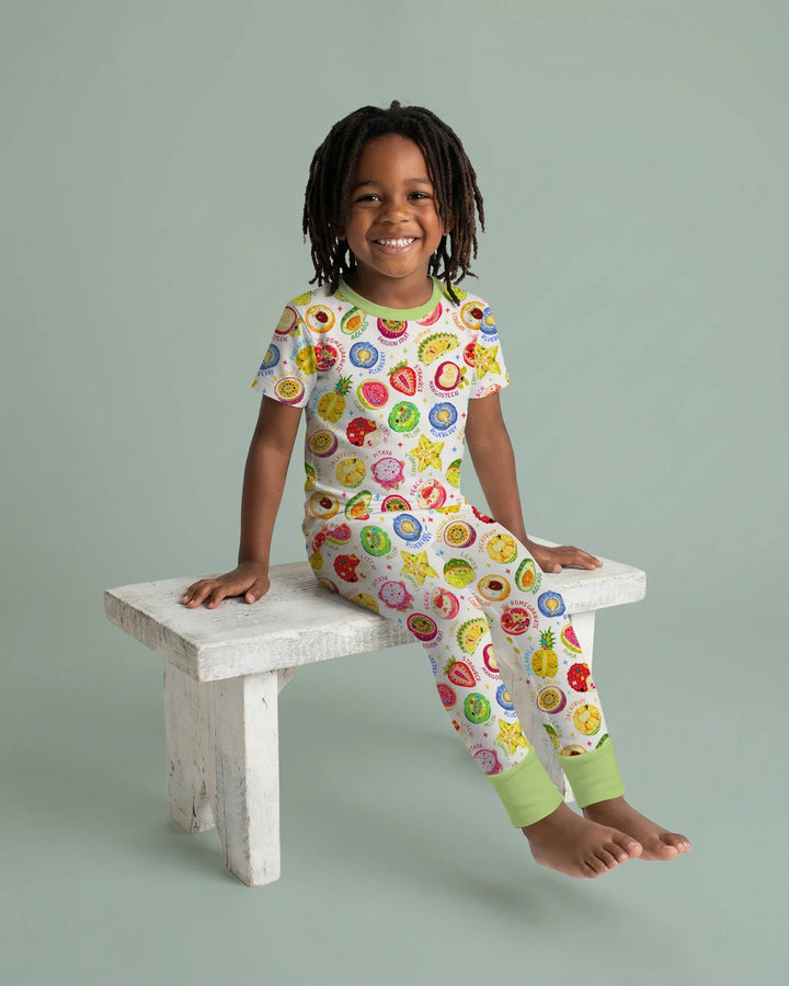 Conjunto de pijama de dos piezas de bambú Juicy World de manga corta