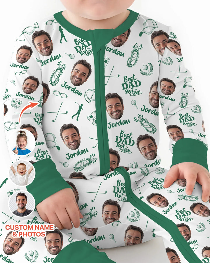 Custom Photo Best Dad By Par Bamboo Convertible Zippy