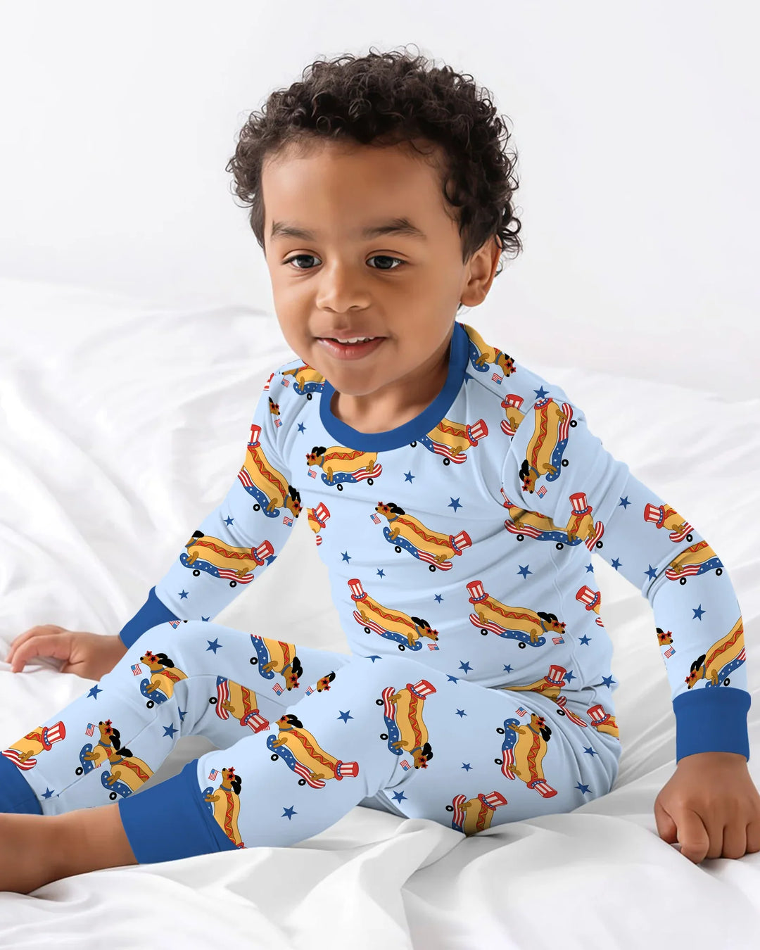 Conjunto de pijama de dos piezas de bambú de manga larga