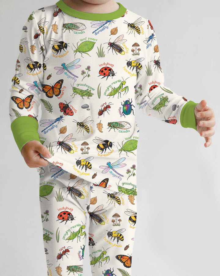 Bug Learning Bamboo Two Piece Long Sleeve Pajama Set