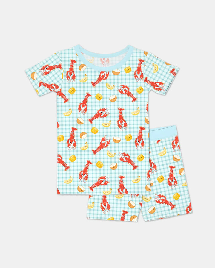 Template Zweiteiliges Pyjama-Set mit kurzen Ärmeln und Shorts