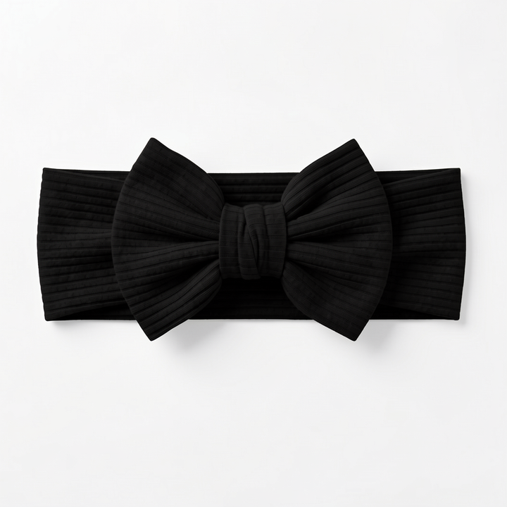 Ribbed Bamboo Luxe Bow Headband