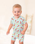 Preppy Crawfish Season Bamboo Two Piece Short Sleeve Shorts Pajama Set