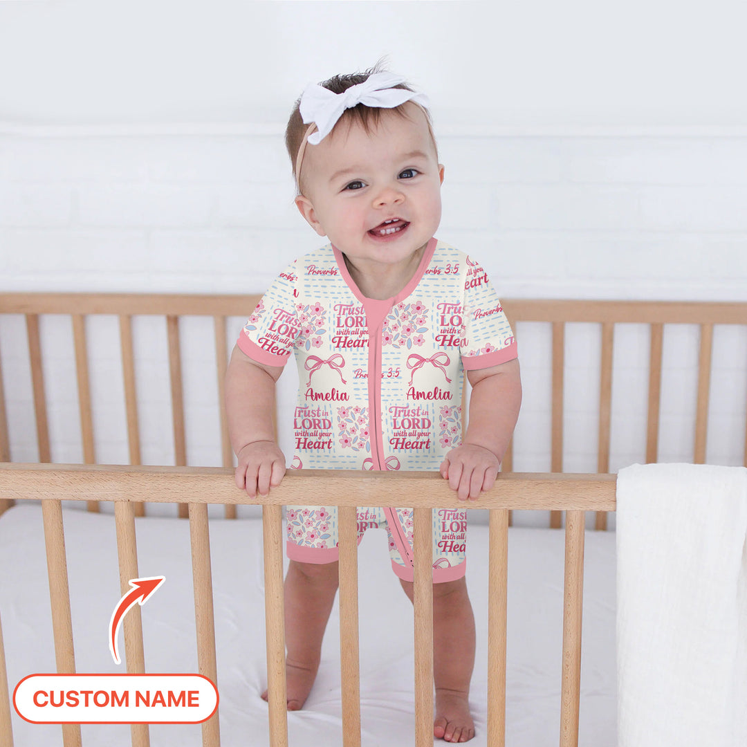 Trust The Lord With All Your Heart Custom Name Shorty Zippy