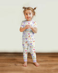 Louisiana Preppy Summer Bamboo Two Piece Short Sleeve Pajama Set