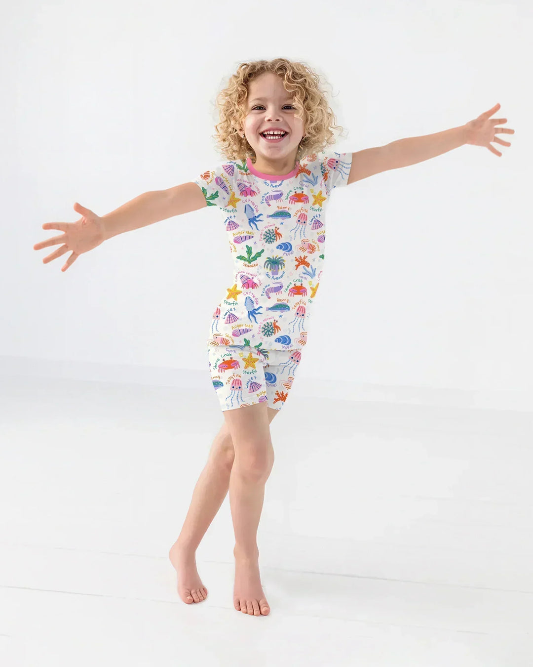 Tide Pool Pals Bamboo Two Piece Short Sleeve Shorts Pajama Set