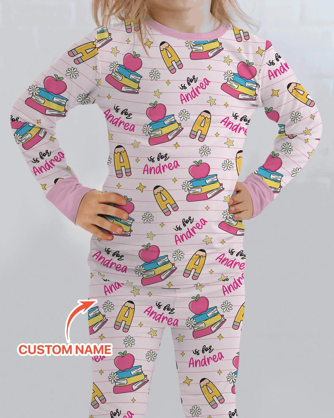 Conjunto de pijama de dos piezas de bambú con mangas largas, plantilla PERSONALIZADA