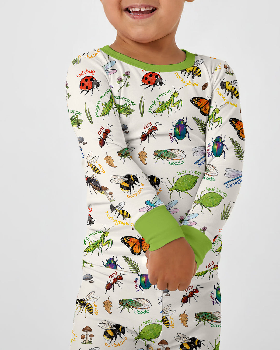 Bug Learning Bamboo Two Piece Long Sleeve Pajama Set