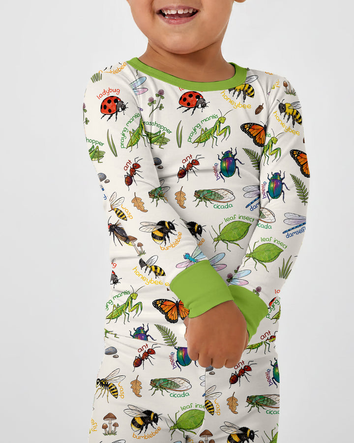 Bug Learning Bamboo Two Piece Long Sleeve Pajama Set