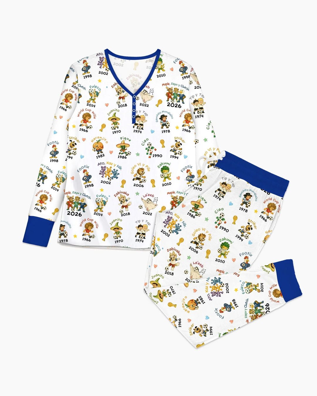 Soccer cup Mascots Bamboo Women Pajama Set