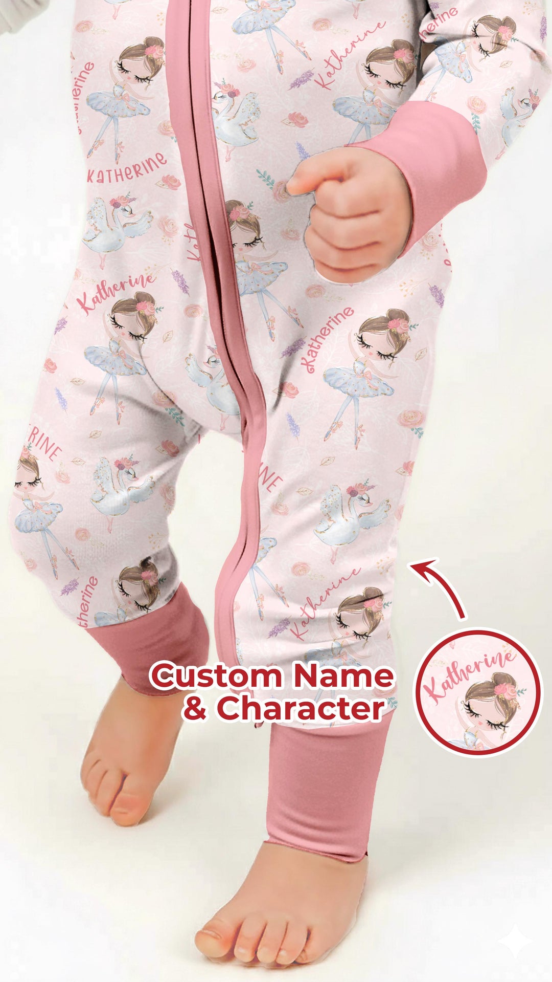 Custom Name Ballerina Doll Convertible Zippy