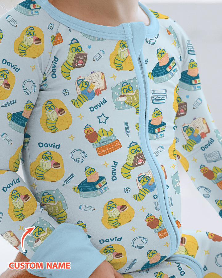 Little Book Worm Family Matching Bamboo Convertible Zippy