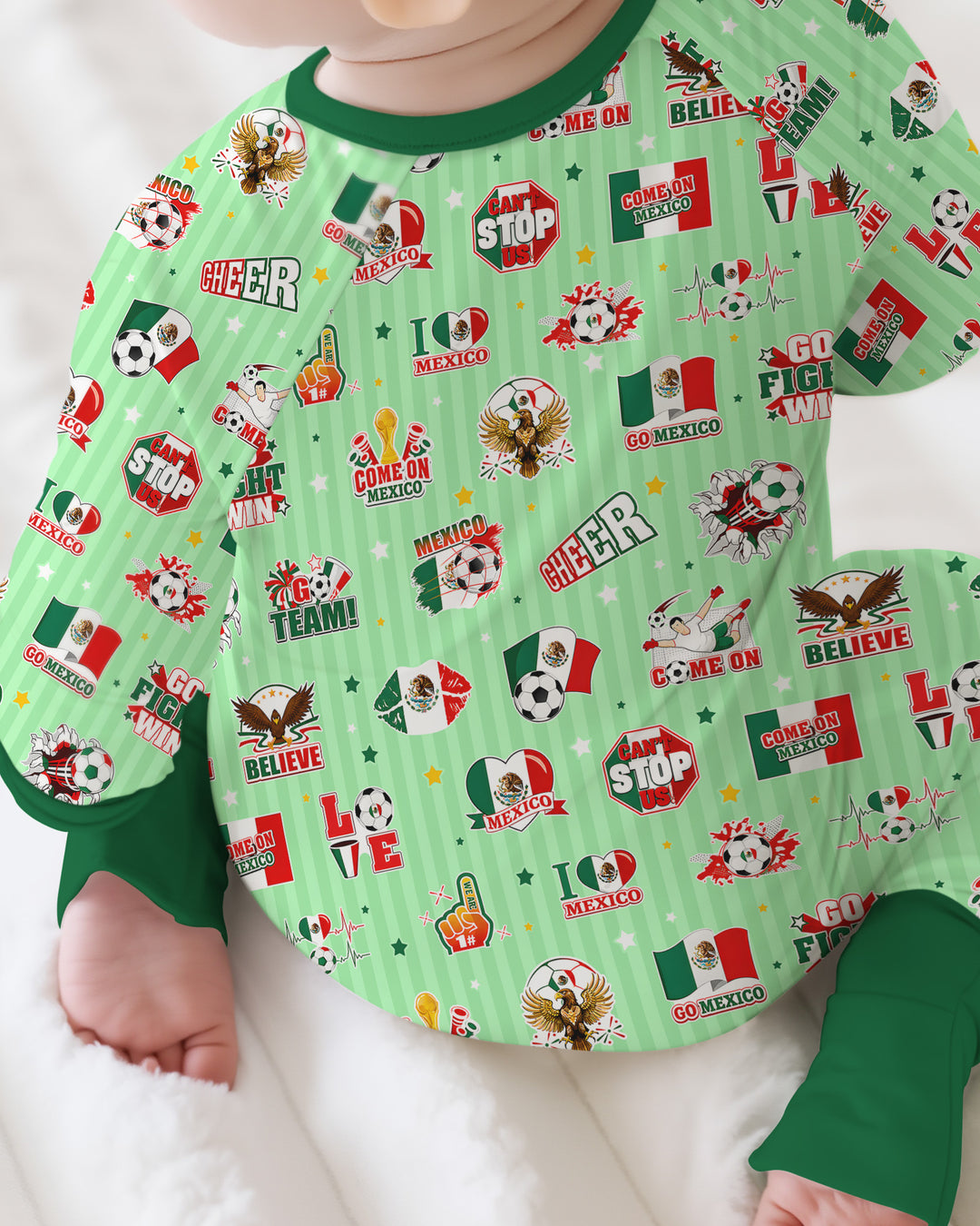 Soccer Game Day Go Team Mexico Family Matching Bamboo Convertible Zippy