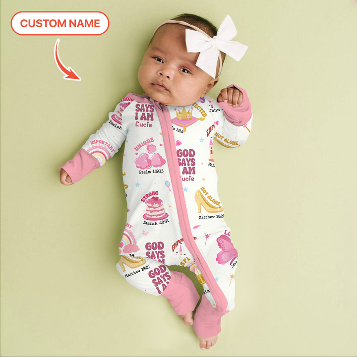 Custom Name God Says I Am Girl Custom Name Convertible Zippy