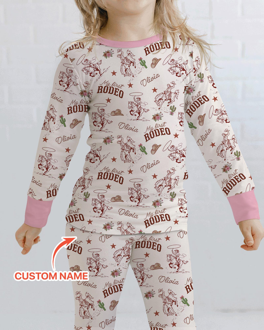 Conjunto de pijama de dos piezas de bambú con mangas largas, plantilla PERSONALIZADA