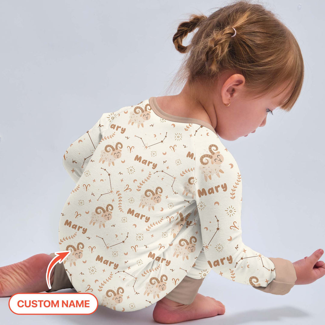 Bohemian Baby Zodiac Signs Custom Name Convertible Zippy