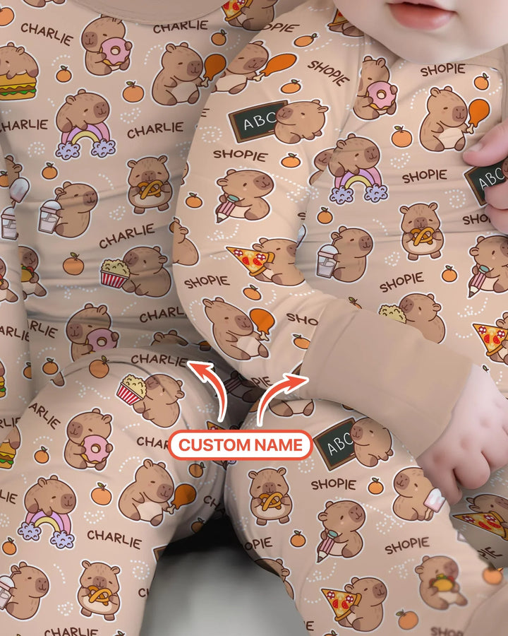 Gerippte Babykleidung mit individuellem Foto - Weich &amp; Skizzenhaft