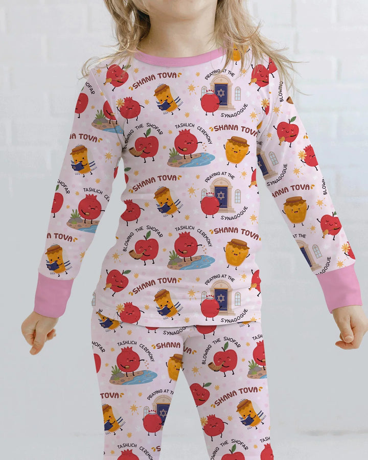 Sweet Sacred Moments Family Matching Bamboo Two Piece Long Sleeve Pajama Set