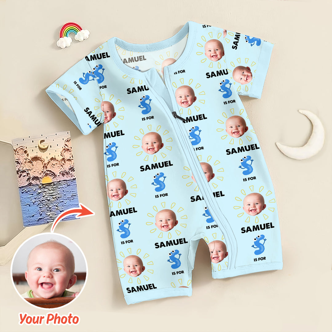 Gerippte Babykleidung mit individuellem Foto - Weich &amp; Skizzenhaft