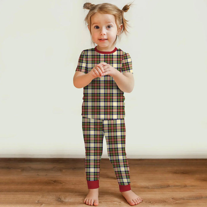 Cozy Evergreen Plaid Two Piece Short Sleeve Pajama Set