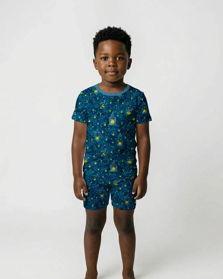 Firefly Evening Forest Bamboo Two Piece Short Sleeve Shorts Pajama Set