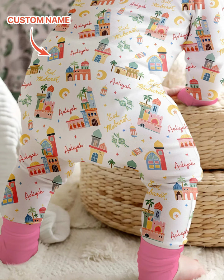 Eid Mubarak Custom Name Convertible Zippy