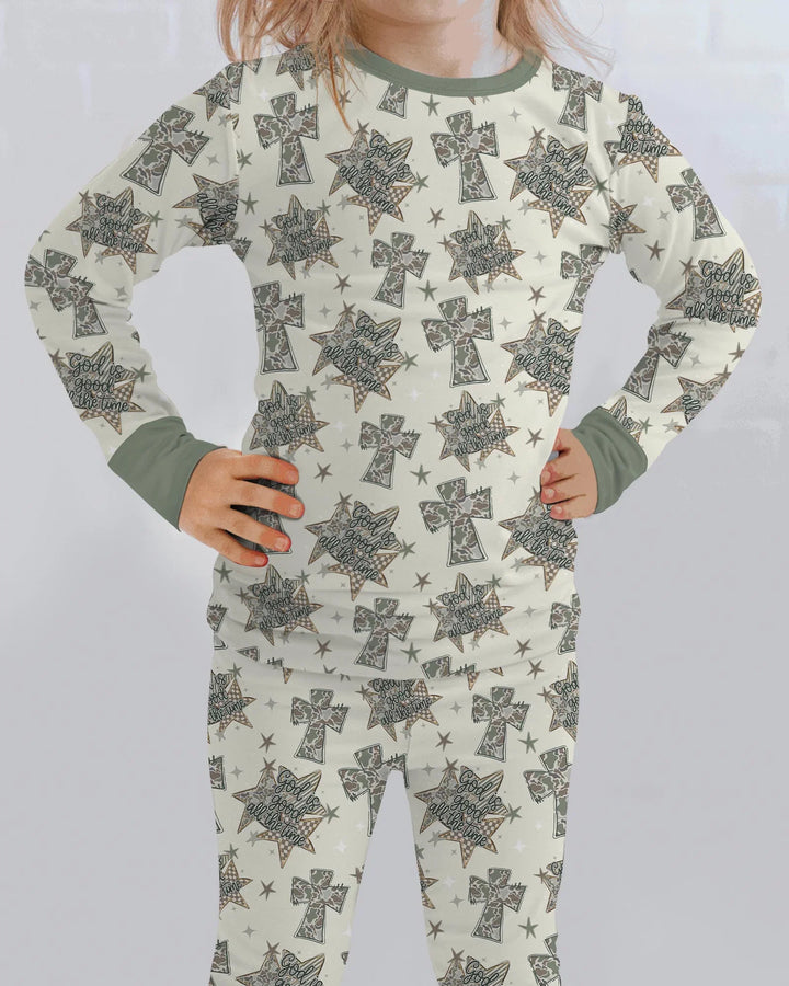 Conjunto de pijama de dos piezas de bambú con mangas largas, plantilla PERSONALIZADA