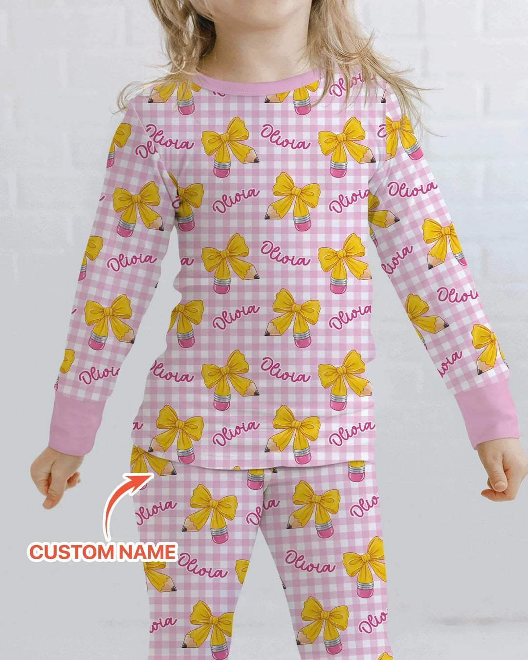 Coquette Back To School Bamboo Two Piece Long Sleeve Pajama Set