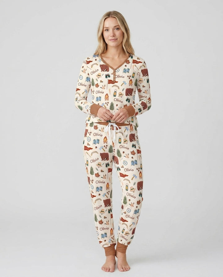 Vorlage Bambus Damen Pyjama Set