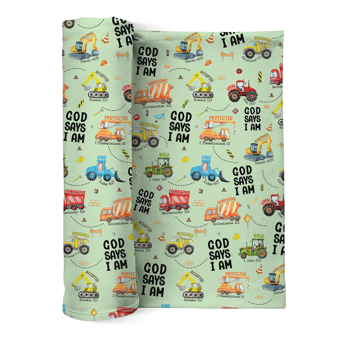 God Says I Am Swaddle Blanket