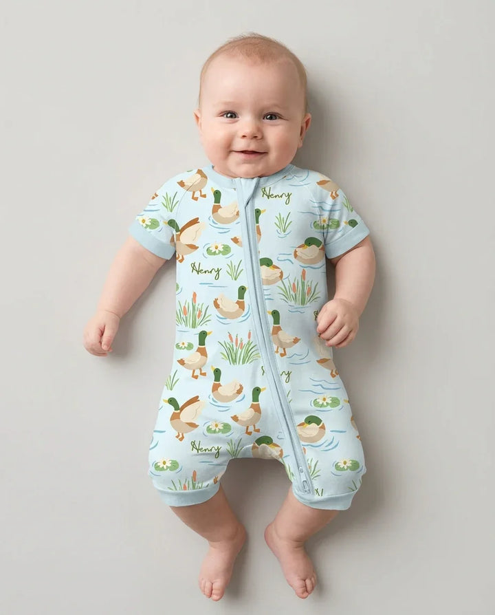 Personalized Mallard Duck Bamboo Shorty Zippy