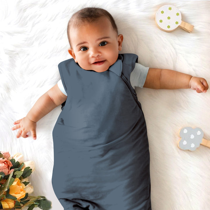Stahlblau Baby Schlafsack Bambus - elegant und unterstützend