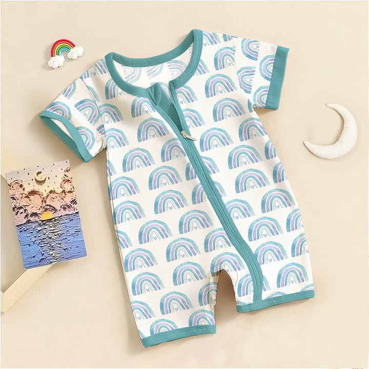 Bamboo Blue Rainbows Outfit for Baby – Soft and Colorful