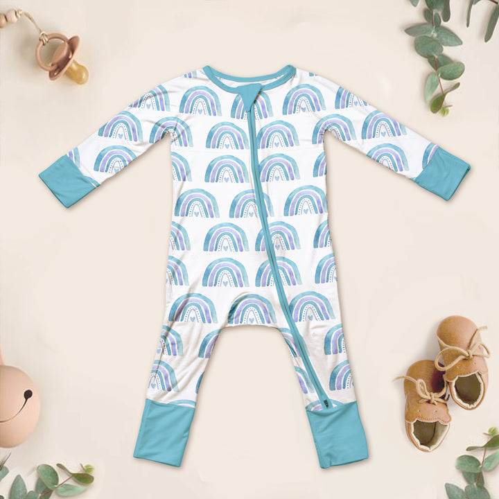 Bamboo Blue Rainbows Outfit for Baby – Soft and Colorful