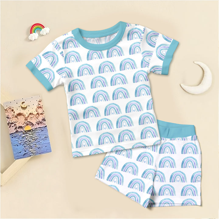 Bamboo Blue Rainbows Outfit for Baby – Soft and Colorful