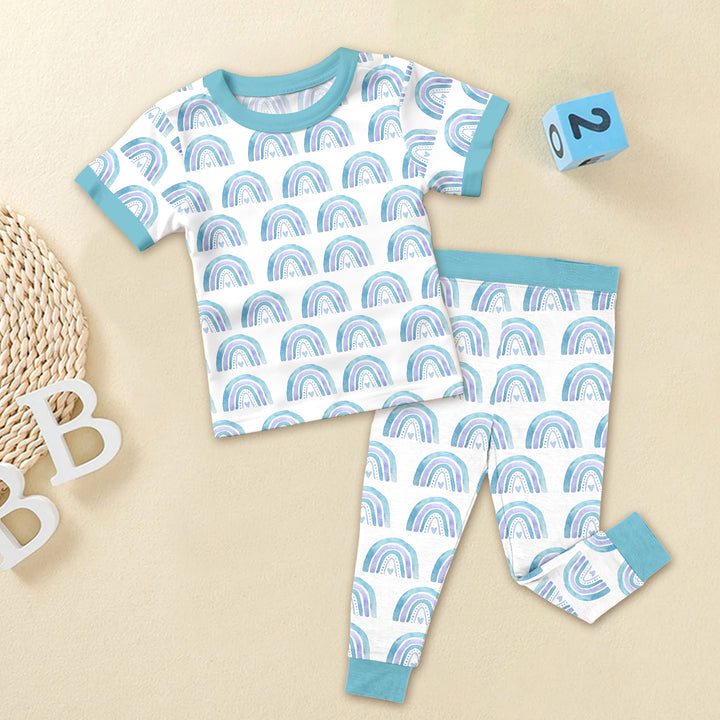 Bamboo Blue Rainbows Outfit for Baby – Soft and Colorful