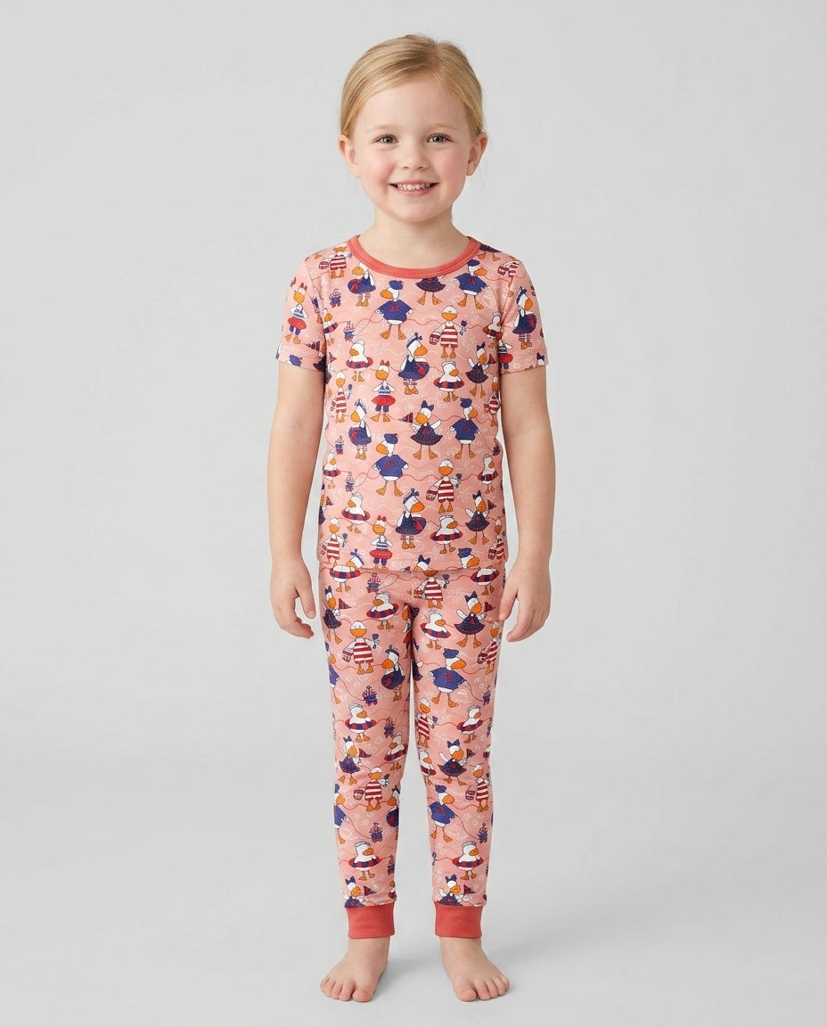 Freedom Floaties Family Matching Bamboo Two Piece Short Sleeve Pajama Set