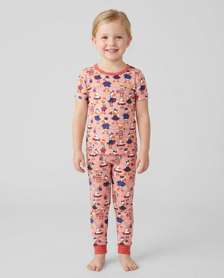 Freedom Floaties Family Matching Bamboo Two Piece Short Sleeve Pajama Set