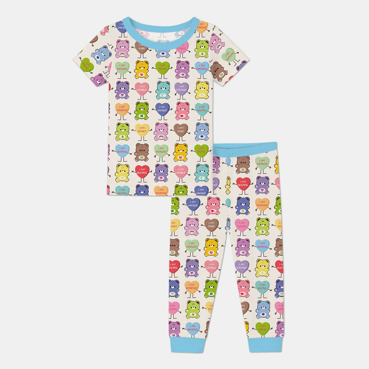 Rainbow Bears Affirmation Two Piece Short Sleeve Pajama Set