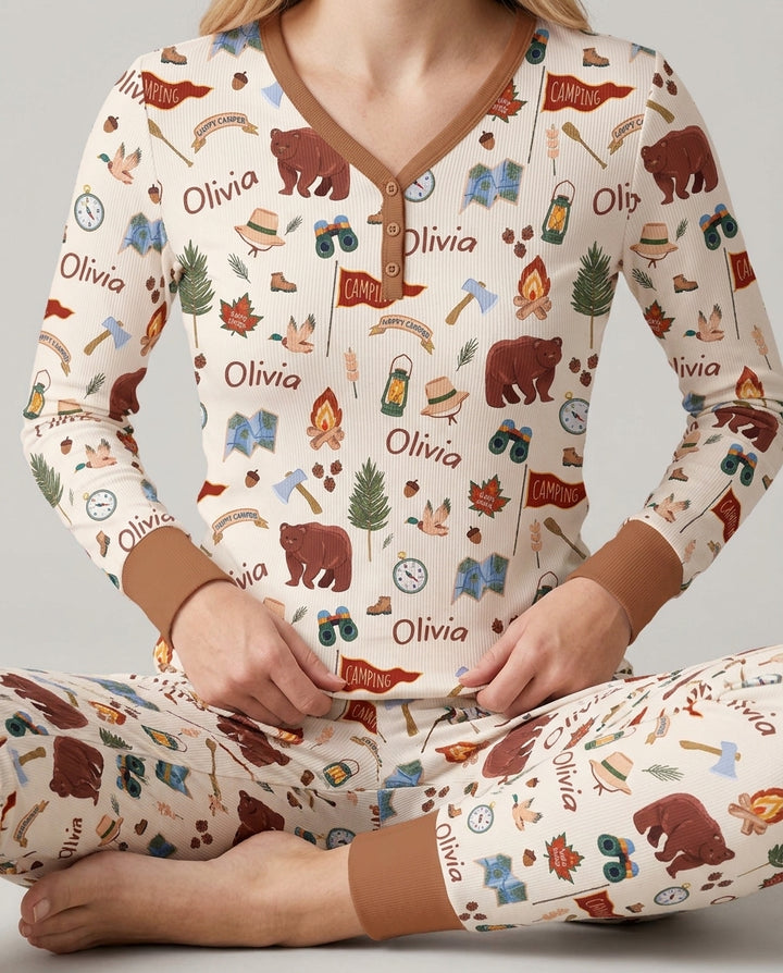 Vorlage Bambus Damen Pyjama Set