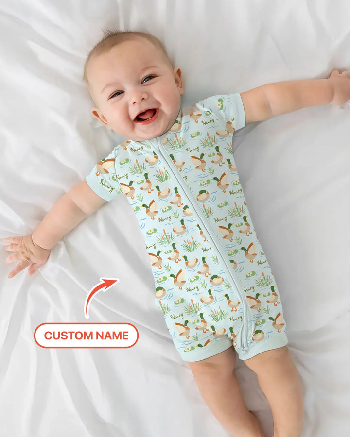 Personalized Mallard Duck Bamboo Shorty Zippy