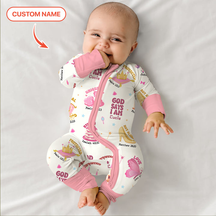 Custom Name God Says I Am Girl Custom Name Convertible Zippy