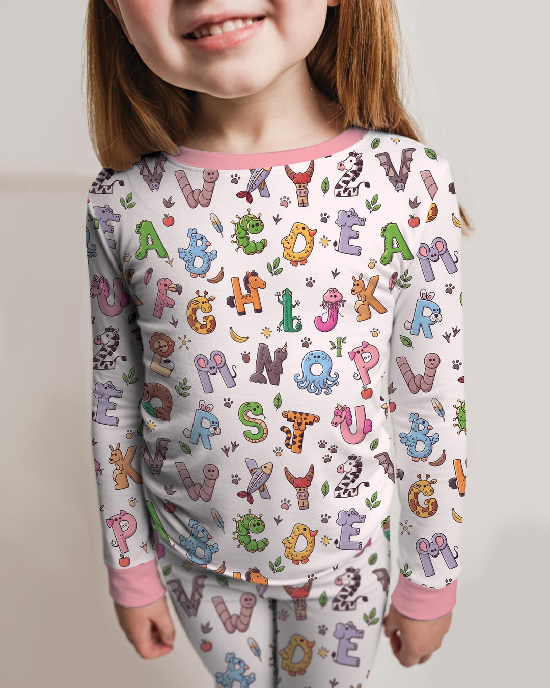 Zweiteiliges Langarm-Pyjama-Set mit Sommerfrüchten
