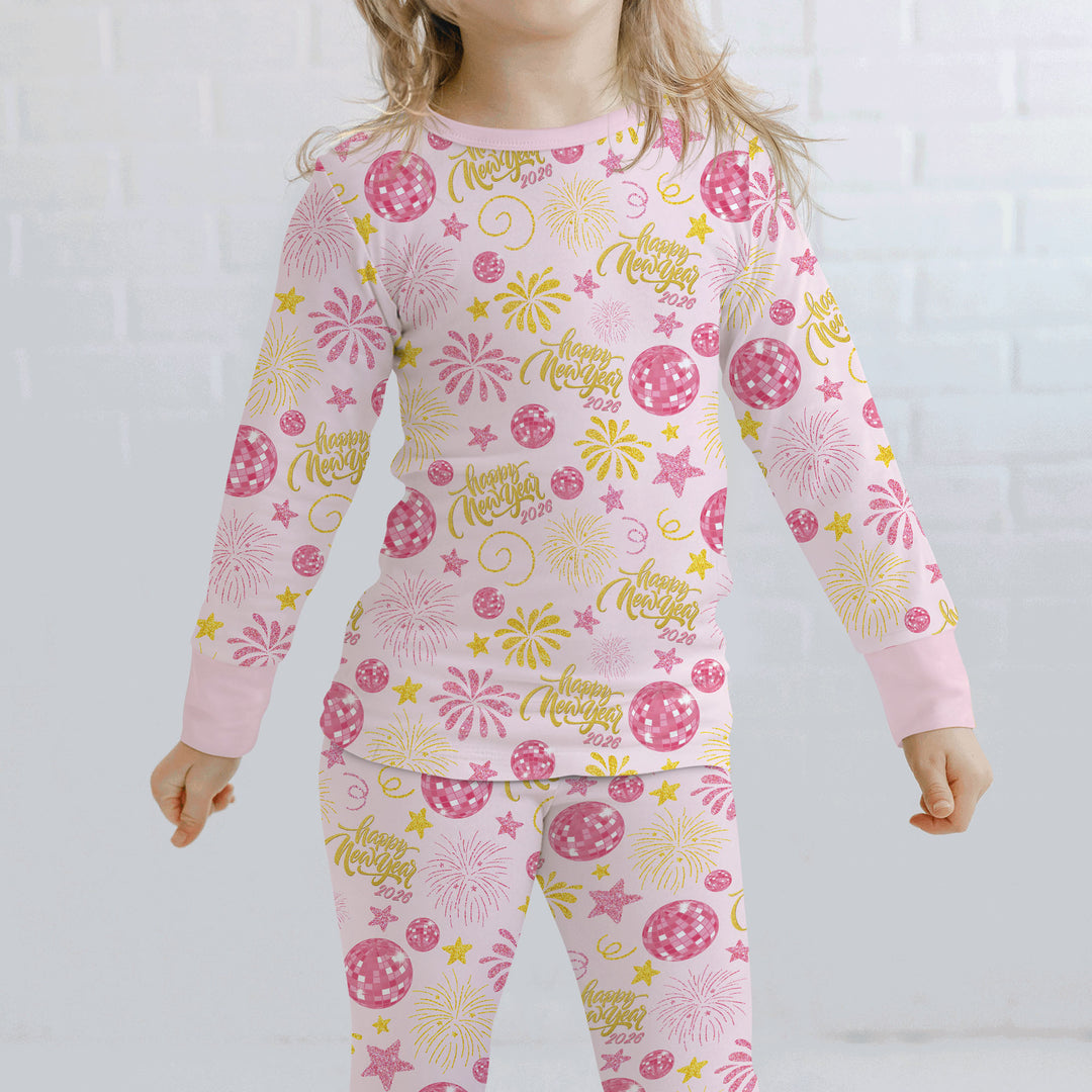 New Year's Eve Celebration Two Piece Long Sleeve Pajama Set