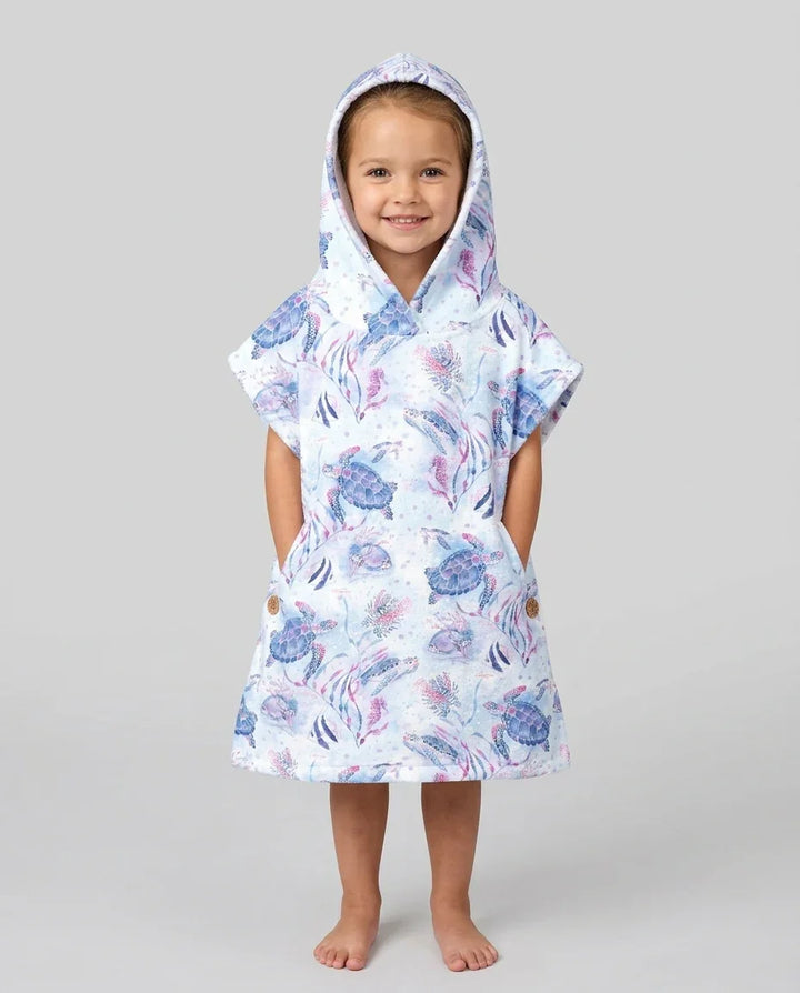 Little Turtles Family Matching Bamboo Swim Poncho
