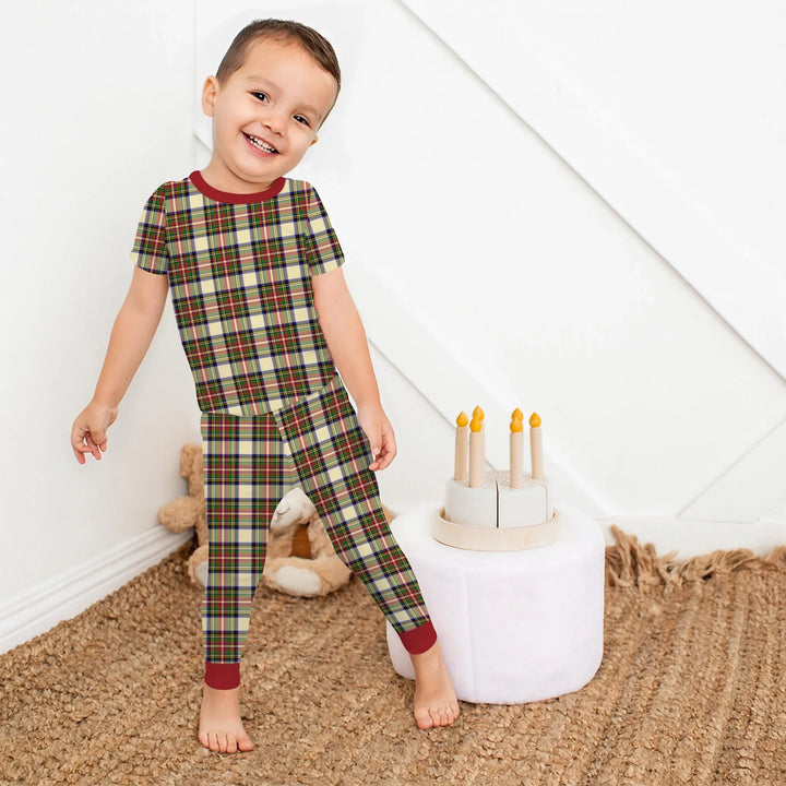 Cozy Evergreen Plaid Two Piece Short Sleeve Pajama Set