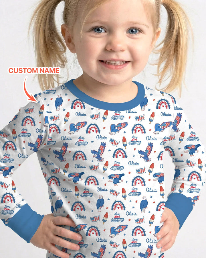 Zweiteiliges Langarm-Pyjama-Set mit Sommerfrüchten